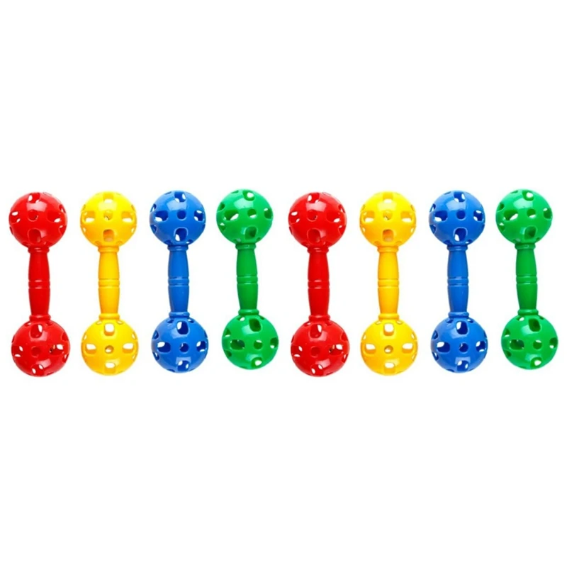 B49B-8 Pcs Sound Hollow Dumbbell Barbell Fitness Exercise Equipment Toddler Sports Toys Educational Learning