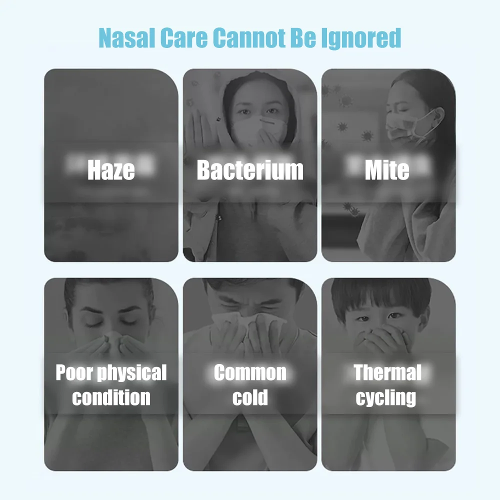 Nasal Irrigator 60ML Nasal Rinse Bottle Wash Cleaner Nose Protector Avoid Allergic Rhinitis Adults Children Neti Portable nasal irrigator set