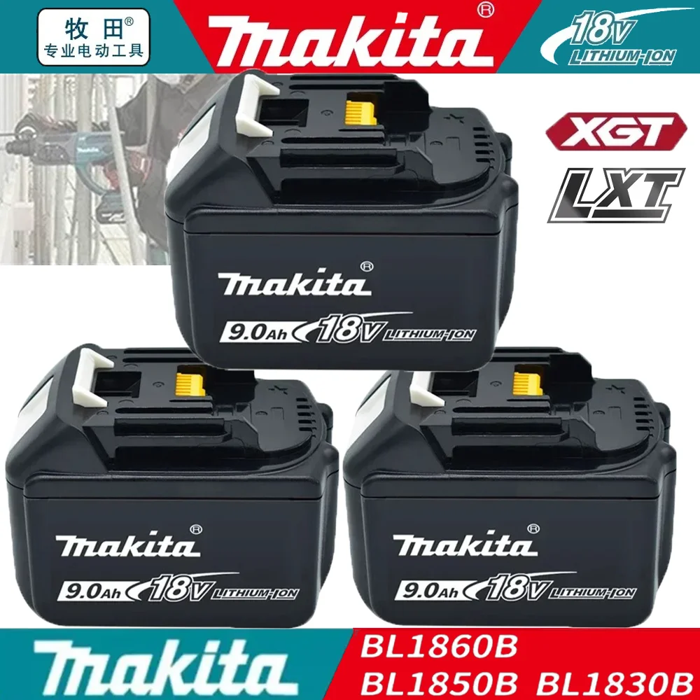 

Зарядное устройство для литий-ионных аккумуляторов Makita, 18 в, 9 Ач, 9000 мАч, для BL1860B, BL1850, BL1830, BL1815, LXT400