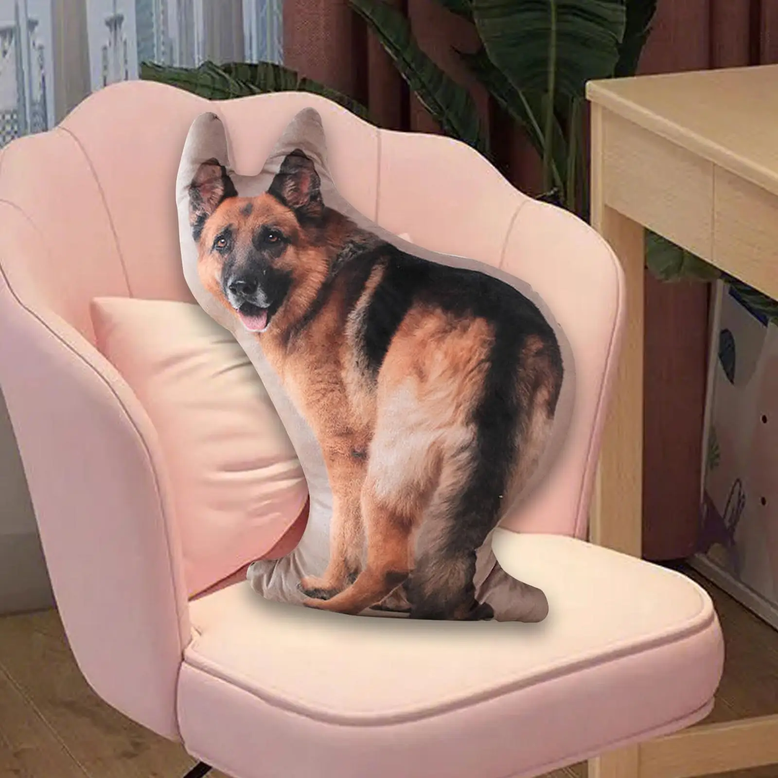 3D Dog Throw Pillow Kids Accompany Toys for Cosplay Living Room Decoration