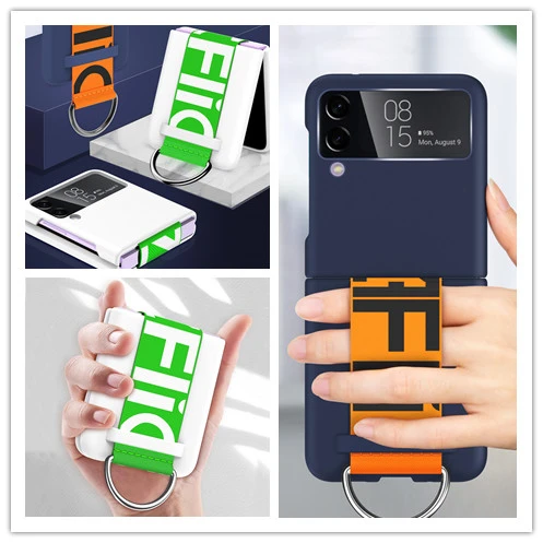 z flip3 case Phone Strap Desgin Protective Case for Samsung Galaxy Z Flip 3 5G Flip4 Flip 4 Flip3 Zflip4 Anti-Knock Mobile Phone Cover galaxy z flip3 5g case