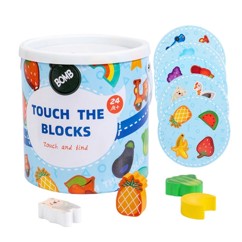 

77HD Mysterious Bucket Sensory Touch Toy for Toddler Shape Color Cognition Toy