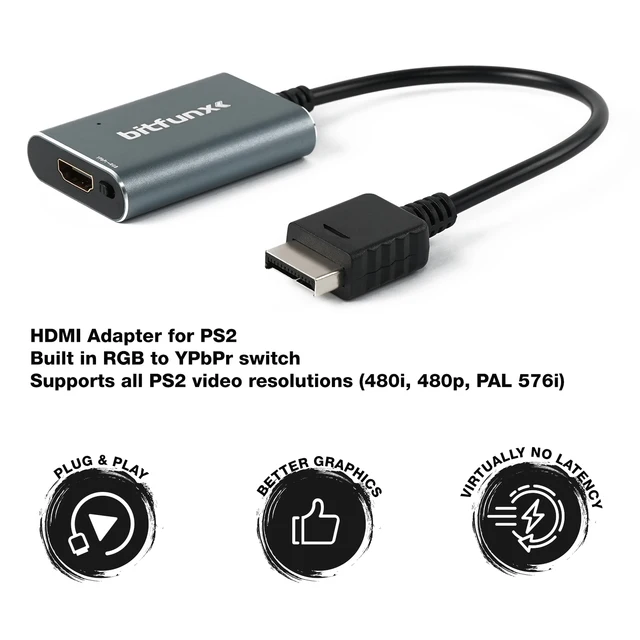 Entrada Hdmi Adaptador De Ps2 Hdmi BitFunx-Adaptador Convertidor