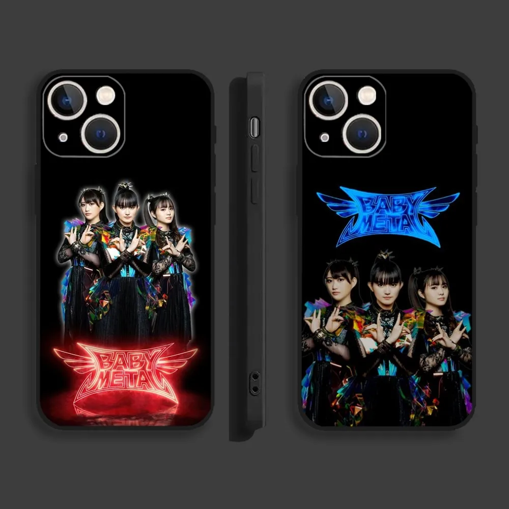 Babymetal-funda de teléfono de chica japonesa, carcasa suave negra para iPhone 15,14,13,12,11,Pro,Max,Plus,Mini,X,XS,XR,8,7,6,S,Plus,SE