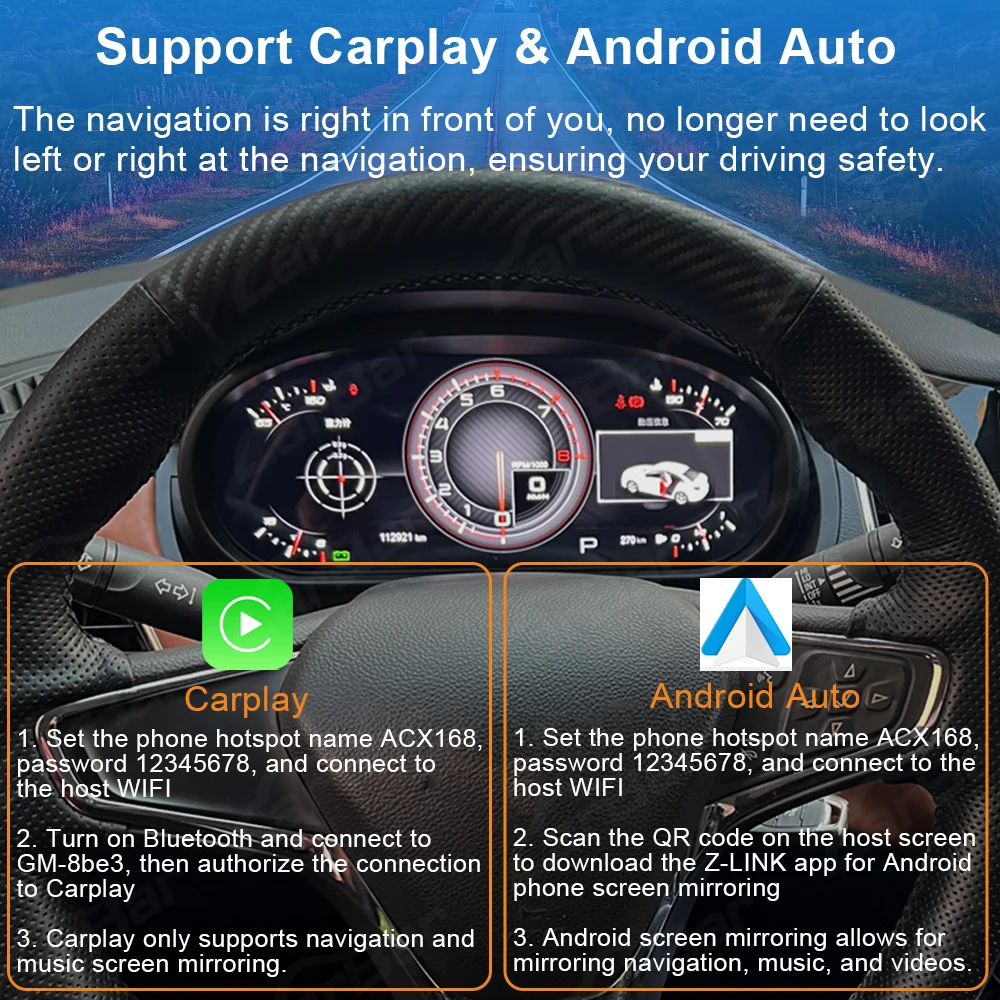 Pantalla de tablero LCD de 12,3 pulgadas para Chevrolet Equinox 2017-2023 generación grupo de instrumentos digitales de coche 2