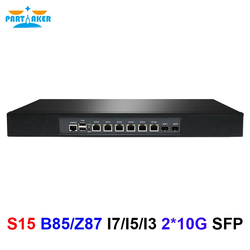 1U 19 Pollici Rack Mount Firewall Appliance B85 Z87 Intel Core I7 4770 I5 4460 I3 4150 Con 6 Ethernet 2X10Gb Sfp Pfsense Opnsense