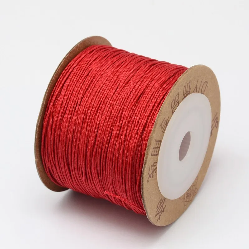 Nylon Thread Cord 1Roll 100m/roll 0.8mm Bracelet String Chinese Knotting Cord Beading Braided Ornament for DIY
