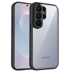 Luxury Transparent Shockproof Matte Protective Phone Case - Galaxy S26 Pro (Black)