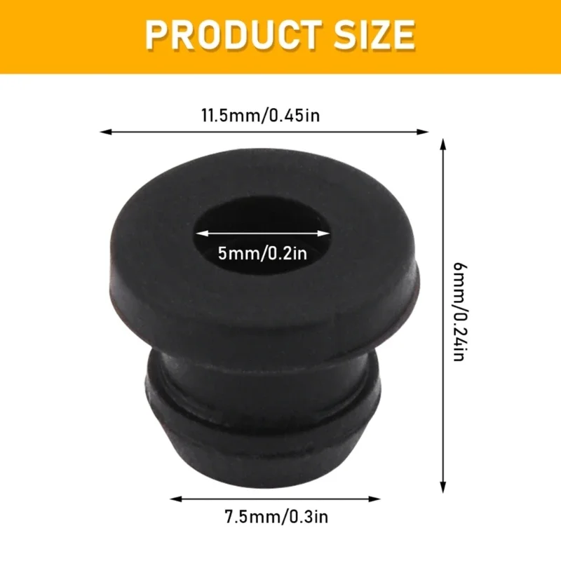 10Pcs Scratchproof Grates Grommet rv stove grommet Stove Grommets Stove Parts Heat Resistant Grate Pad Accessories Black