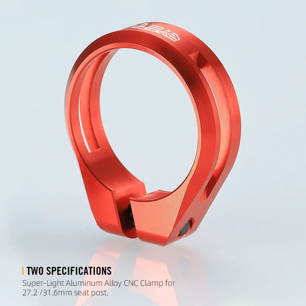 Bike Seat Post Clamp CNC Aluminum Alloy Light Cycling Saddle Seat Post Clamp for 27.2/30.8/31.6mm Bicycle Part