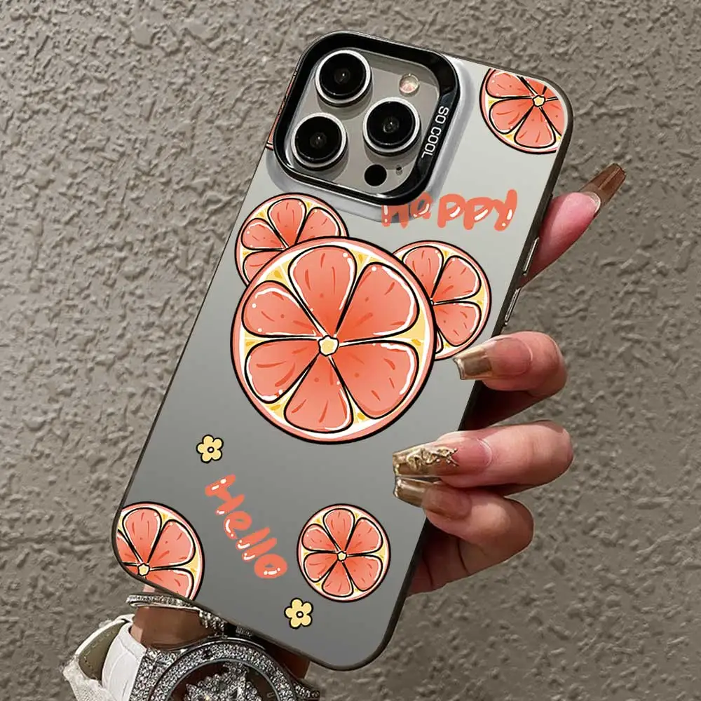 Sweet Fruit Silver IMD Matte Phone Case Cover