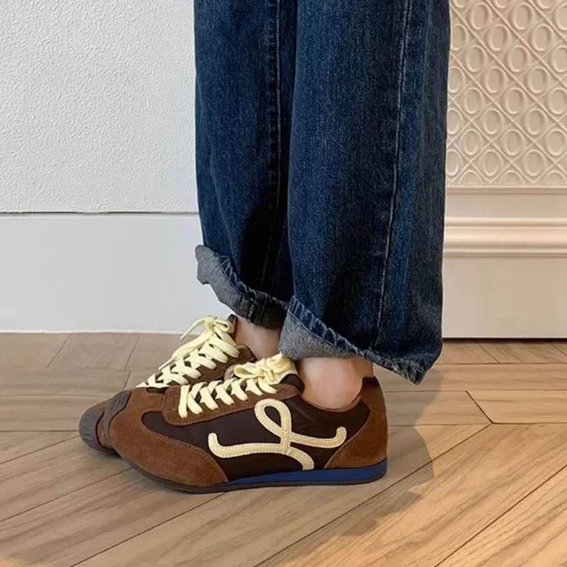 Shoes Female Fashion Mixed Colors Women's Vulcanize Shoes Outdoor Women Sneakers Lace Up Low Heel Casual Sport Ladies