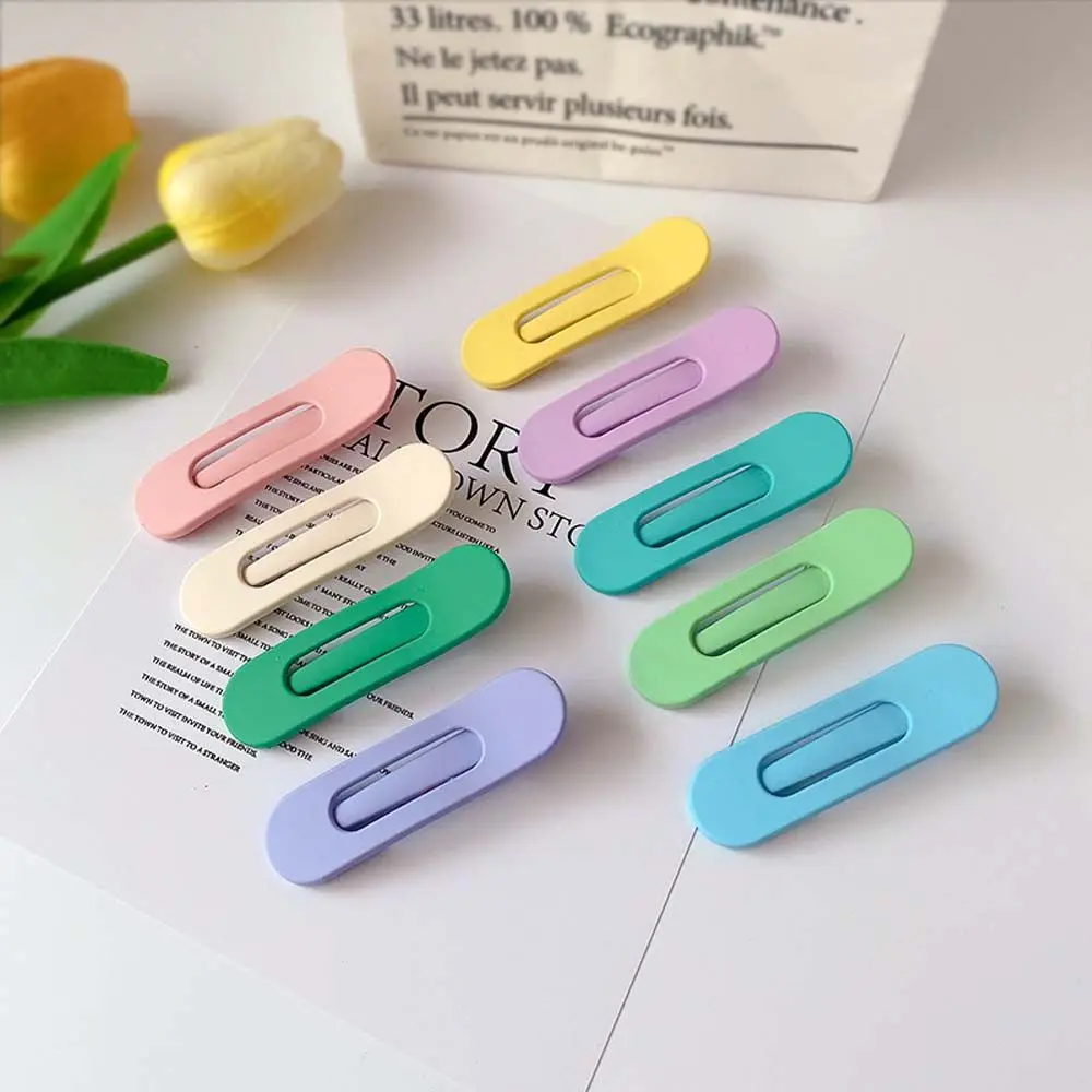 

Korean Candy Color Duckbill Clip Large Bangs Clip Girl Headgear Back Head Hairpin Makeup Side Clip Hair Clip