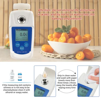 Yieryi Digital 0-55% Brix Refractometer Fruit Juice Beverage Sugar Content Meter Grape Juice Beverage Sugar Content Monitor Test 3