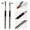 ANGNYA #8 #10 Kolinsky Hair Sable Acrylic Nail Brush Antique Style With Red Heart Metal Handle Nail Art Brushes Manicure Tools 3