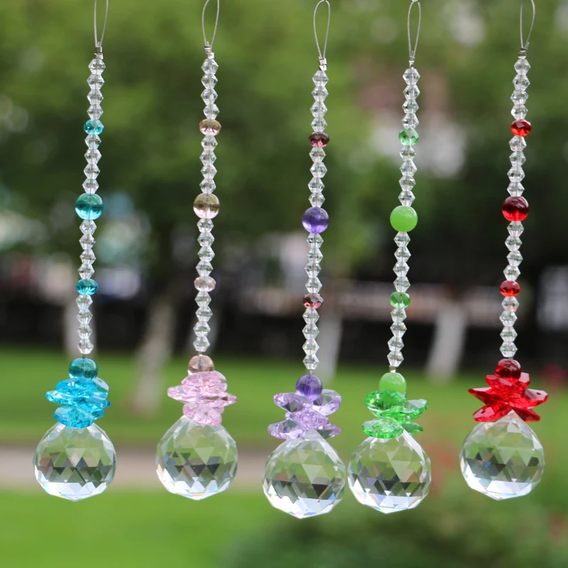 Crystal Ball Prisms Suncatcher Chandelier Part Pendant Glass Hanging Home Wedding Decor DIY Ornament Accessories