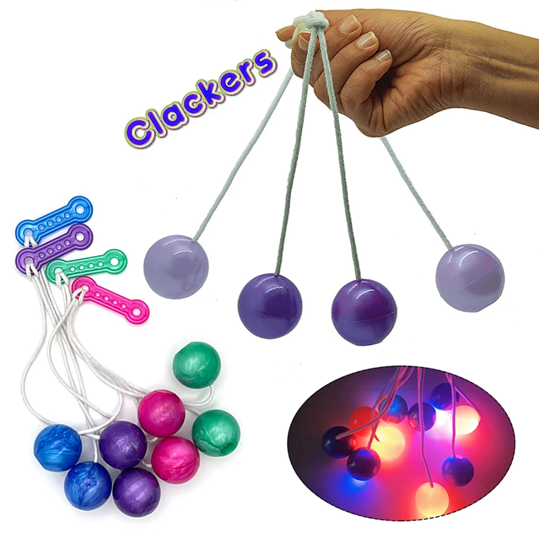 ClickClackerBallsFidgetToyAntistressBallsClackGlobeString