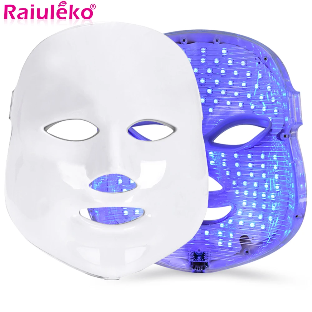 Led Facial Mask Led Facial Mask Light Therapy 7 Colours Face Beauty Devices Skin Rejuvenation Anti Acne Home Use Beauty Devices