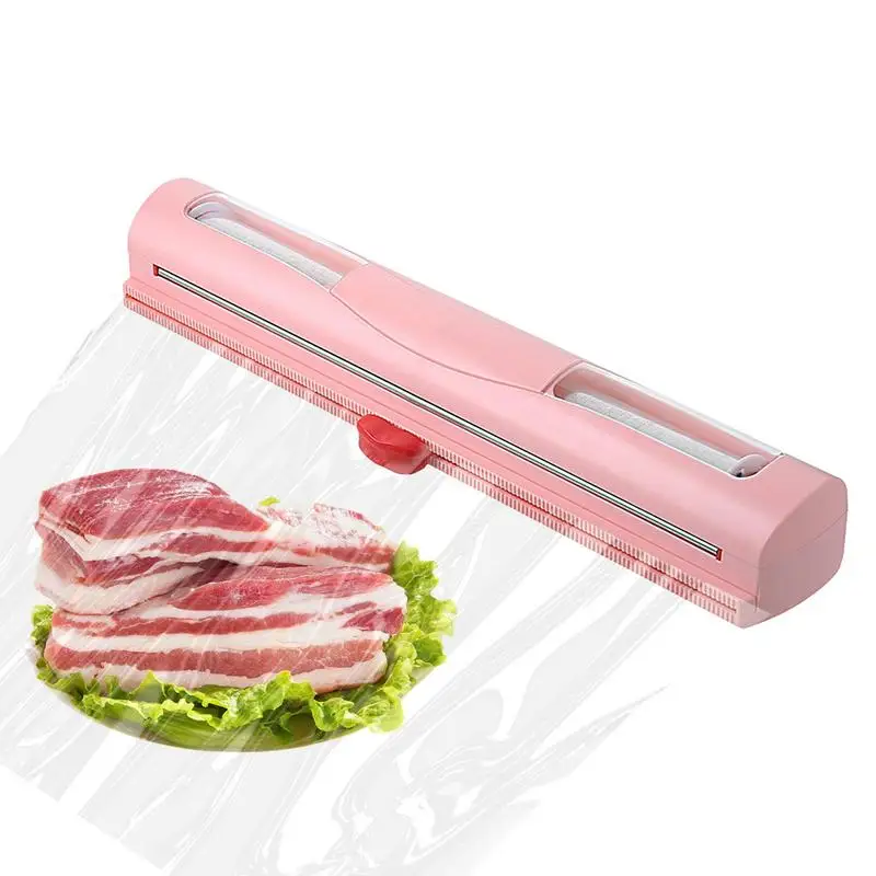 Food Wrap Cutter Dispenser Automatic Food Plastic Wrap Cutter For