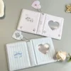 Mini Photo Album 36 Pockets, 3 Inch Kpop Photocard Holder Book Small Photocard Binder, Love Heart Hollowed Out Shape, Blue Pink 2