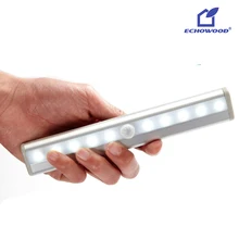 

Motion Sensor Mini Smart Magnetic Battery Operated Adhesive Sticker Aluminum 6 LED Under Cabinet Light Battery Loset Cabinet
