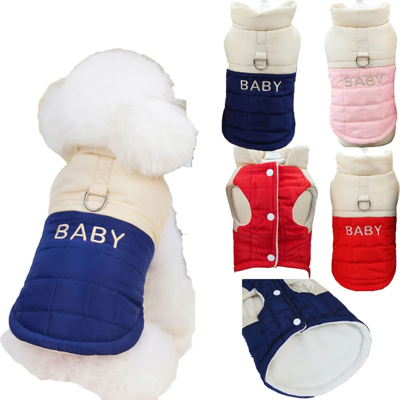 

Newest Dog Cotton-Padded Coat Winter Warm Pet Dog Clothes For Small Medium Dogs Chiwawa Yorkie Clothing Puppy Cat Vest Jacket XL