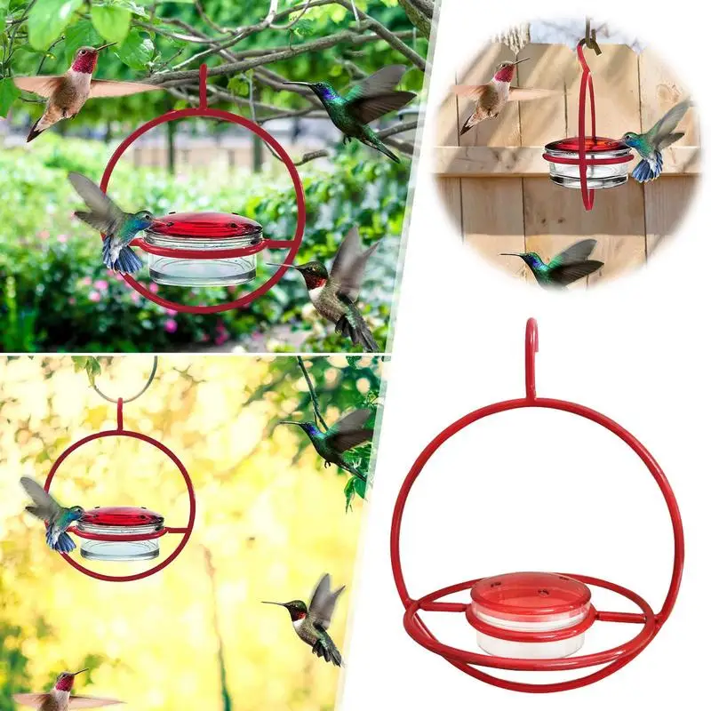 

Outdoor Hummingbird Feeder portable Hanging bird food feeder drinker reuseable Leak Proof Food Container for outside garden