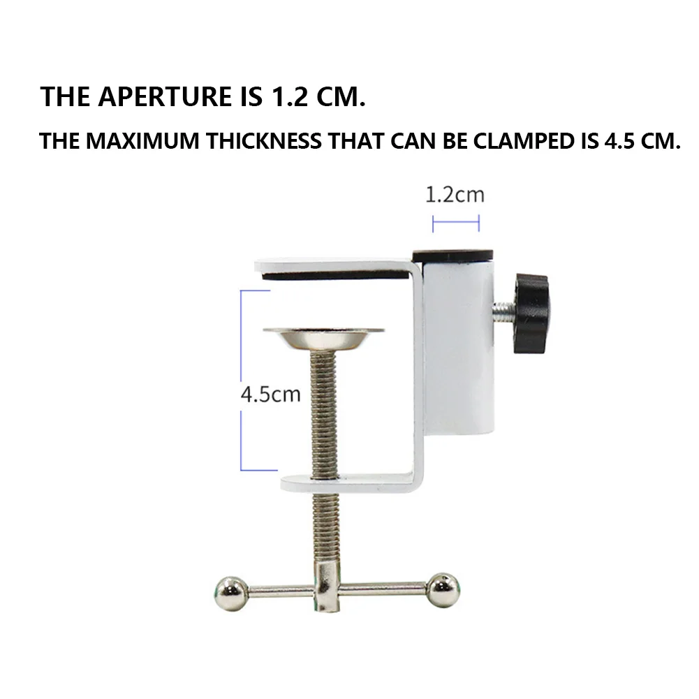 Desktop Mount Clamp With Adjustable Screw Aluminum Alloy Protective Heavy Duty Stand For Microphone Monitor Desktop Lamp Camera