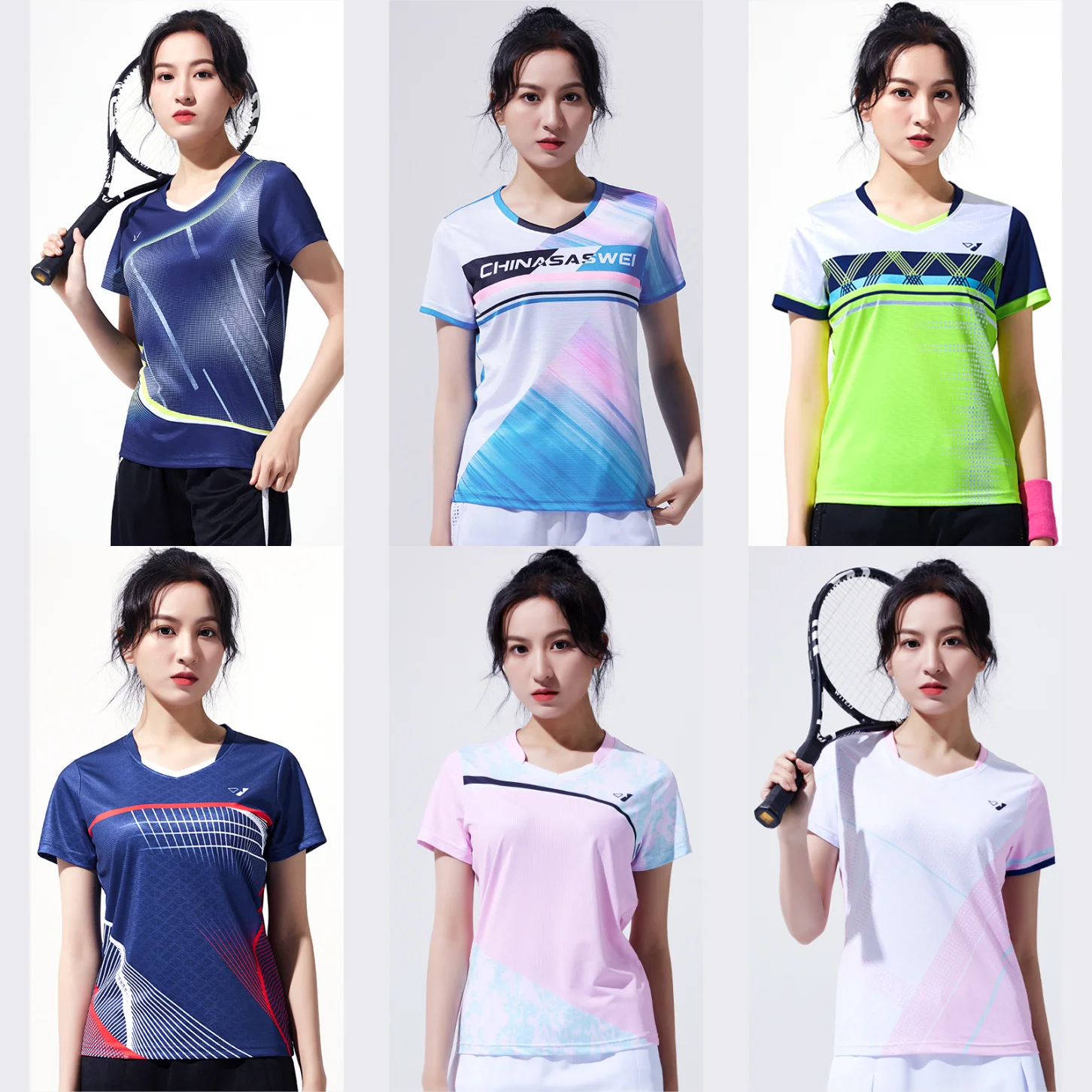 Badminton Jersey Men's Women's Short Sleeved Top Table Tennis Jersey Competition Sportswe