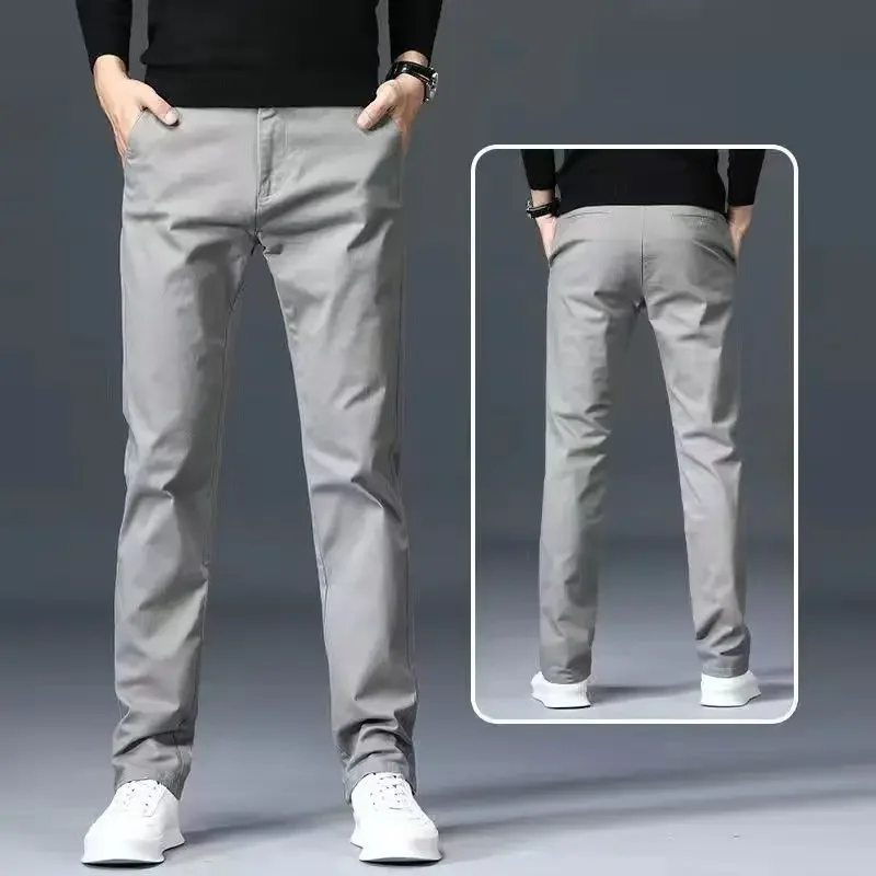 thumbnail image 1 of Pantalones de verano para hombre, rectos, finos, nuevos pantalones casuales para hombre, diseño estético, precio bajo, elegantes, tallas grandes, moda 2024 Y2k Xxxl, 1 of 5
