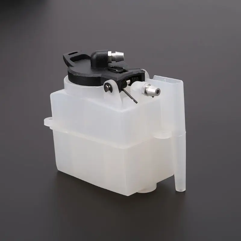 Pièce détachée réservoir carburant HSP Nitro RC, vue latérale avec bouchon noir