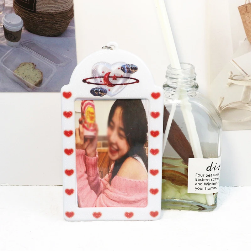Three Inch Card Sleeve Love Card Sleeve Small Card Storage Book Printed Card Sleeve Key Chain Pendant Korean Style INS Cartoon 5