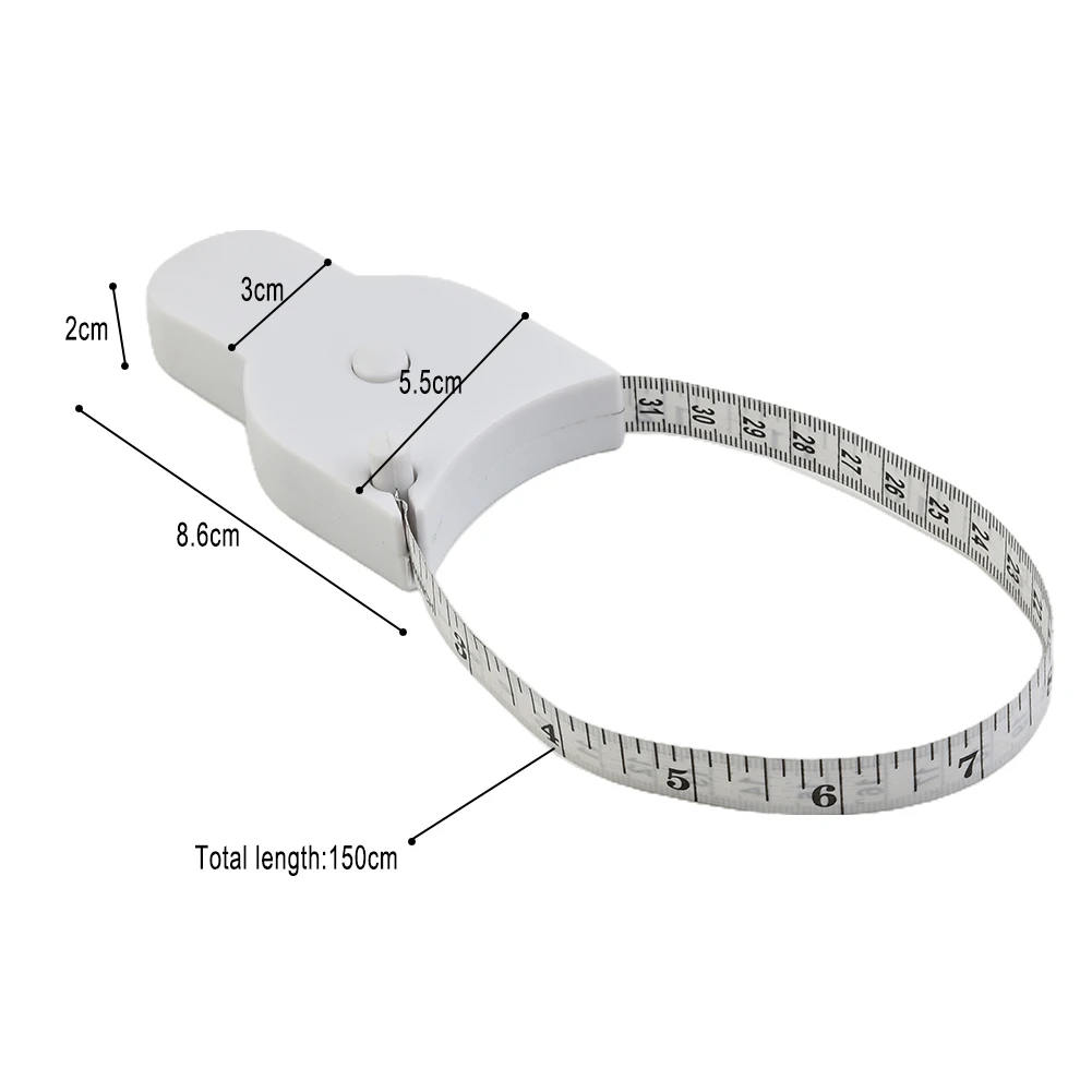 150cm Measuring Tape Body Circumference Measuring Tape Health Fitness Tester  Measure Centimeter Meter DIY Sewing Measuring Tape images - 6