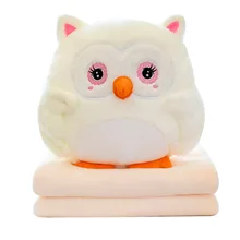  Cute and Cute Owl Pillow Blanket Multifunctional Plush Toy Children's Super Soft Doll Girl Room Home Decoration High Quality 