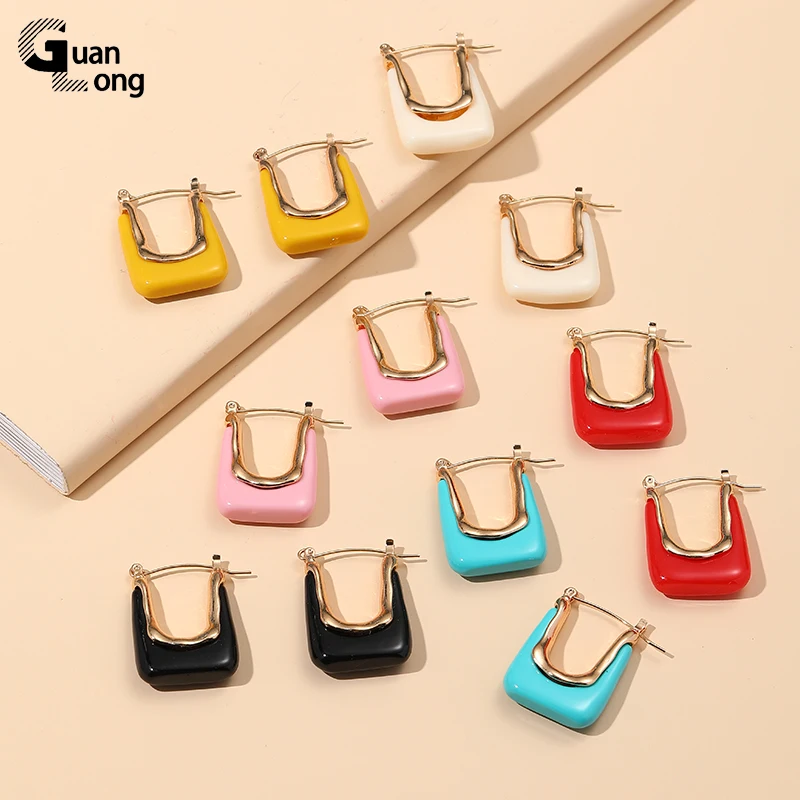 Guanglong Resin Acrylic Earring For Women Hanging Summer Vintage Geometric Earrings For Girl Gift Party Jewelry dangle earrings,drop earrings,pendant earrings,long earrings,acrylic earrings