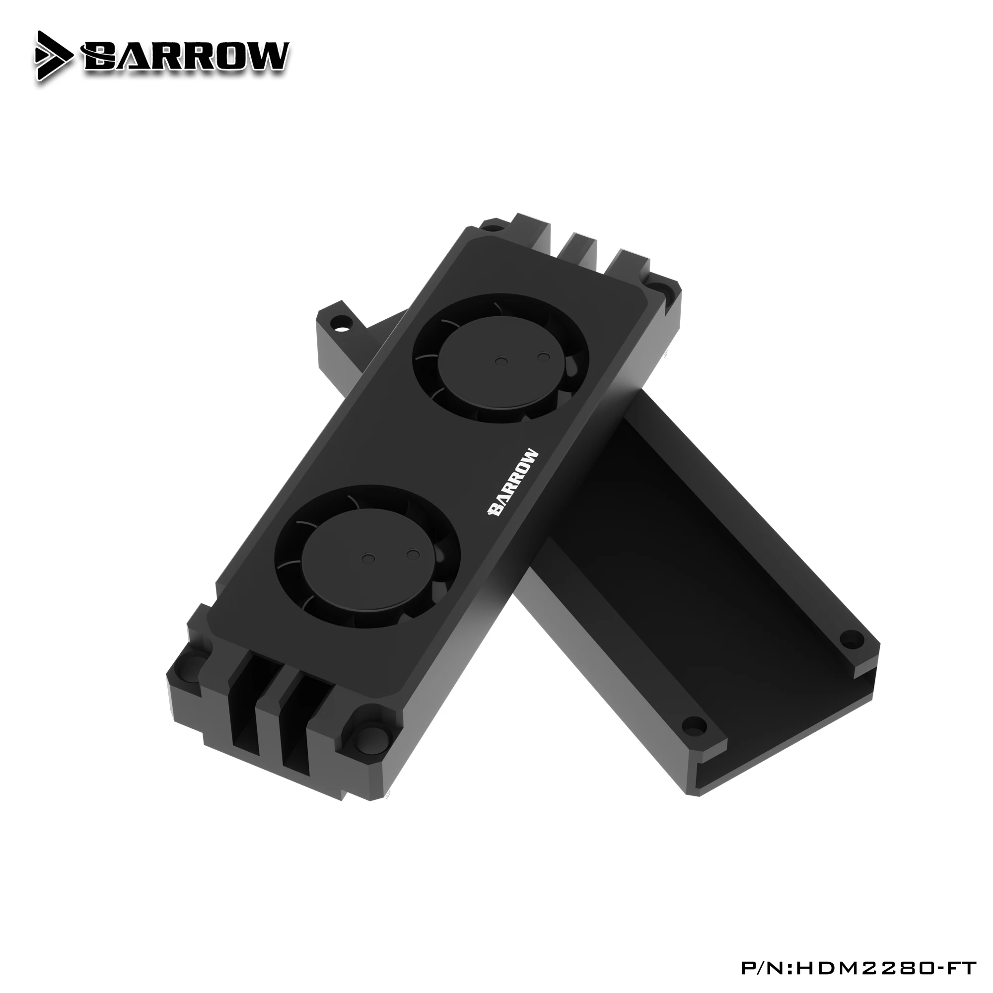 Carrinho de Mão M.2 Estado Sólido Disco Rígido Cooler Twin Turbo Ventilador Dissipador Calor Compatível Pcie Sata 22110 2280 Hdm2280-ft Ventiladores e resfriadores - Imagem 2