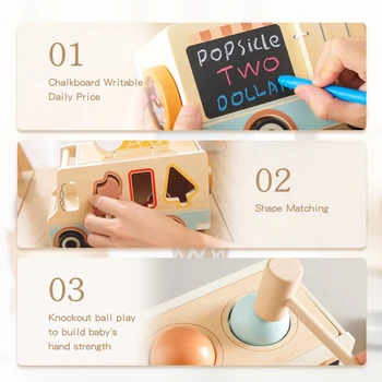 Baby Wooden Ice Cream Kiosk Car Toy - Wooden Toys 2