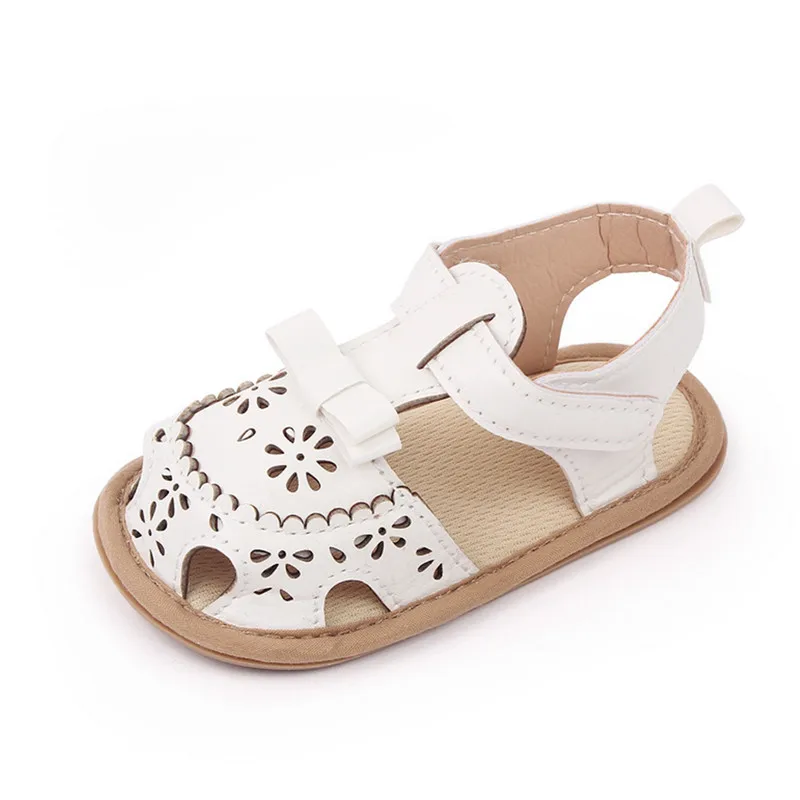 Baby Girls Boys Sandal, PU Leather Flexible Non-slip Hollowed Summer Flat Shoes for Casual Daily - Image 5