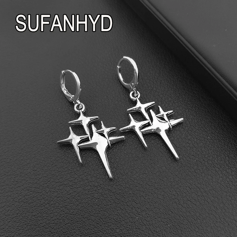 Stud Earrings Dangle Earrings Hoop Earrings Drop Earrings Pendant Earrings Long Earrings Crystal Earrings Creative Star Earrings for Women Fashion Tremella Earrings Gifts for Girls Cute Loop Mini Little Star
