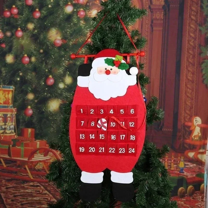 

2024 Christmas Party Home Garden Decoration Supplies Advent Calendar Santa Claus Snowman Elk Xmas New Year Party Supplies Gifts