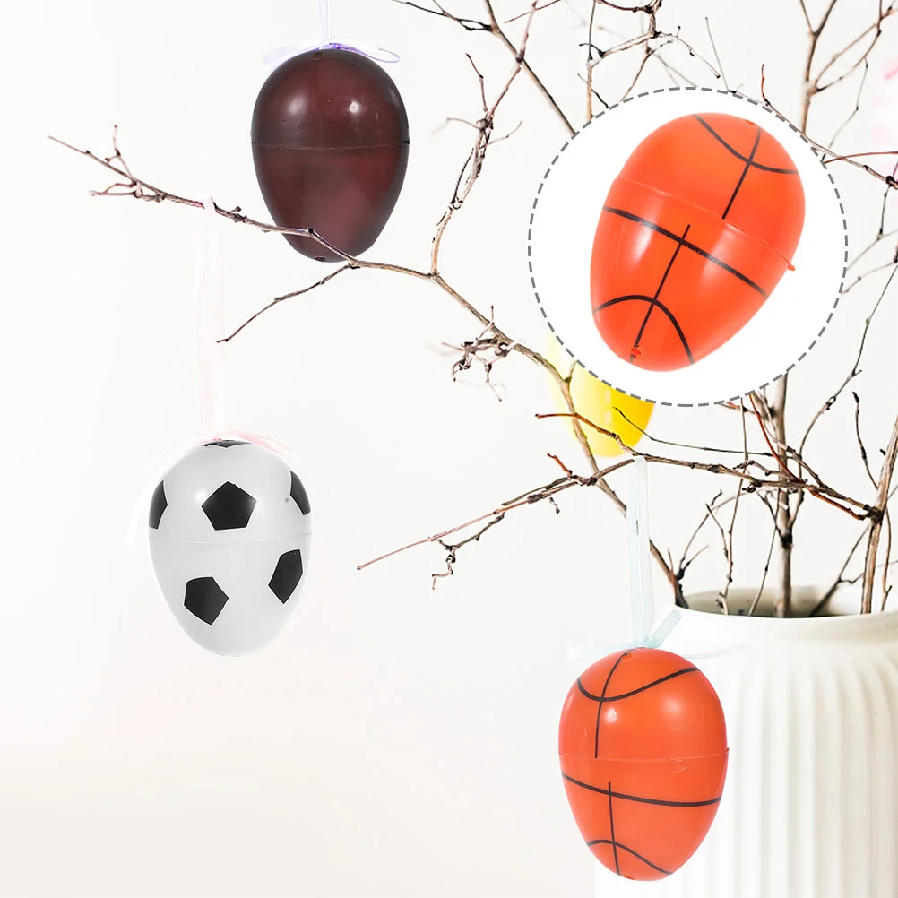 

12 Pcs Easter Eggs Boxes Adornments Gift Candy Toys Plastic Party Favors Supplies