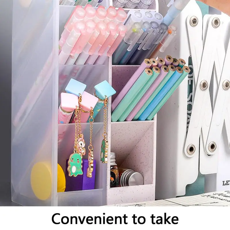 Creative Multifunctional 5 Grid Desktop Organizer Pen Holder Makeup Storage Box School Office Accessories Stationery