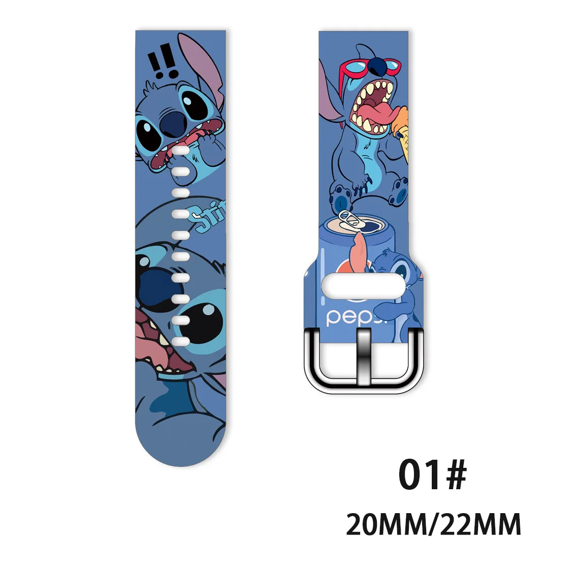 Фото Браслет Disney Lilo & Stitch для Samsung Galaxy Watch 4 Classic/46 мм/Active 2/3/Gear S3/amazfit Huawei Watch GT 2/3 Pro №2