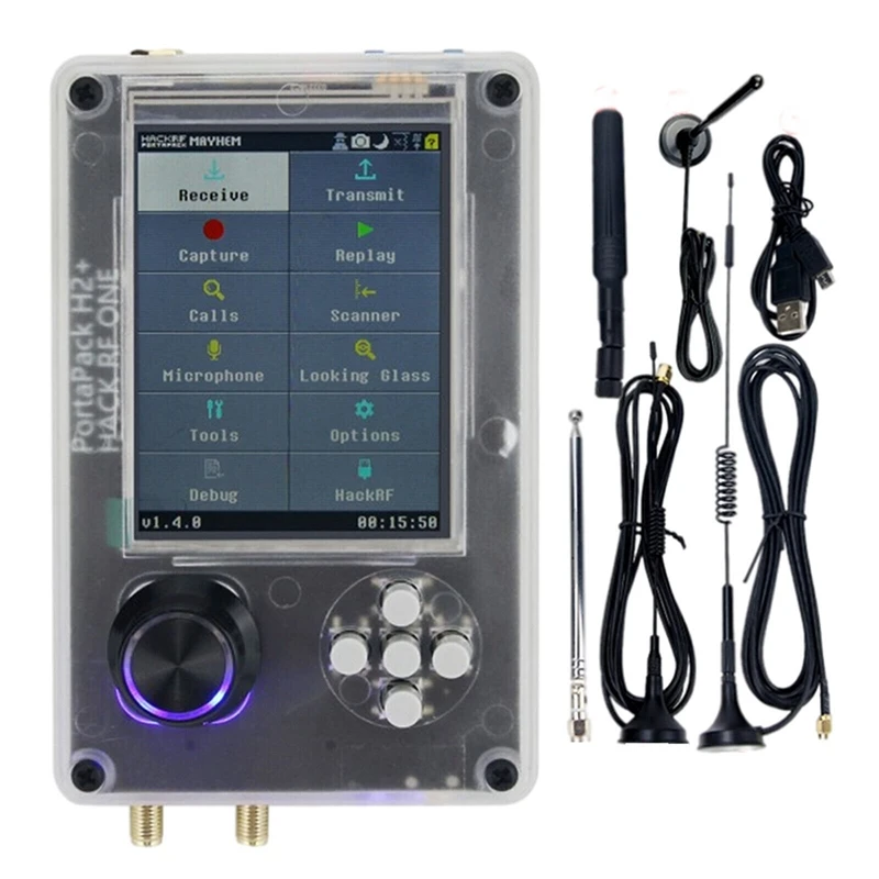 

3.2 Inch Touch Screen LCD Display Portapack H2 Radio Replacement Transceiver 1Mhz-6Ghz Antenna Receiving Frequency Range