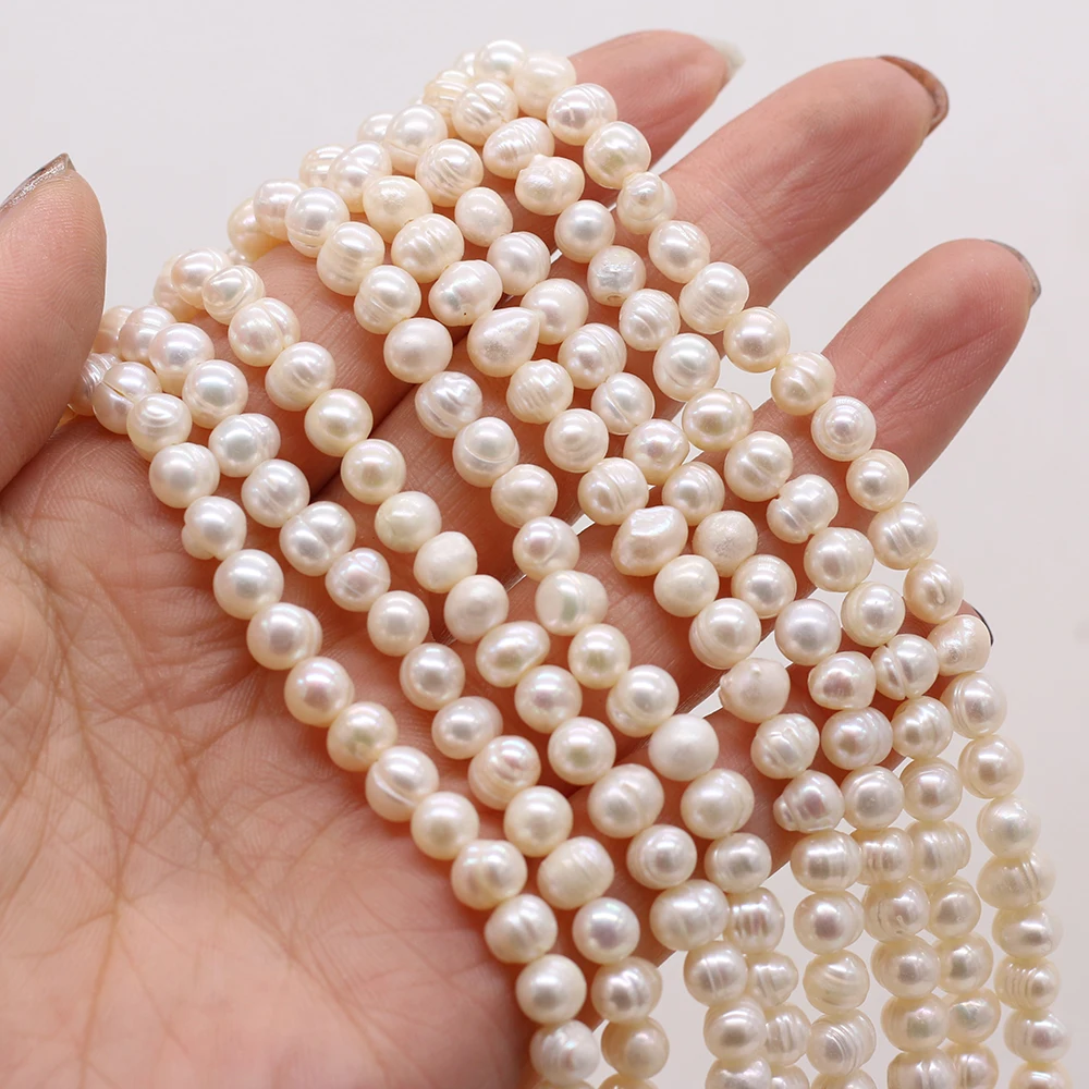 

Женское Круглое Белое ожерелье с жемчужными бусинами