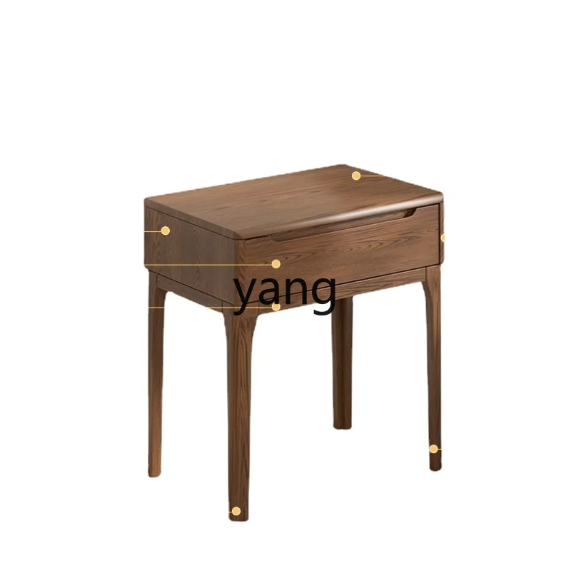 

Yhl Solid Wood Oak Desk Small Apartment Bedroom Study Table Walnut Color Student Computer Desk