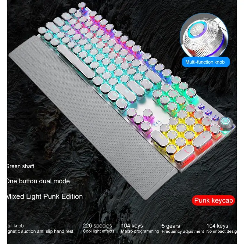 

Ultimate Gaming Experience: Unleash Your Skills with the Chicken-Eating Mechanical Keyboard - The Perfect Companion for Gamers