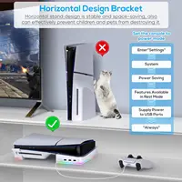 IPEGA Horizontal Stand with RGB LED Light for P5 Slim &P5 Pro,Console Accessories with 14 Light Modes and 4-Port USB Ports - Image 6