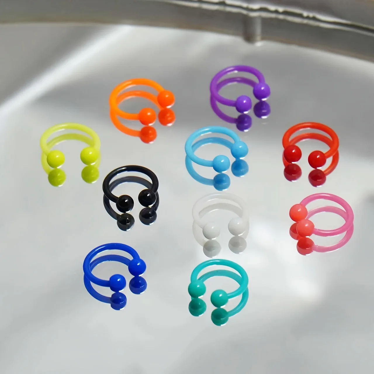 1 stücke/10 stücke Mode Nasenringe Acryl für Frau und Mann Hufeisen Lippen ring C-förmige Ohrringe Augenbrauen ring Körper Piercing Schmuck