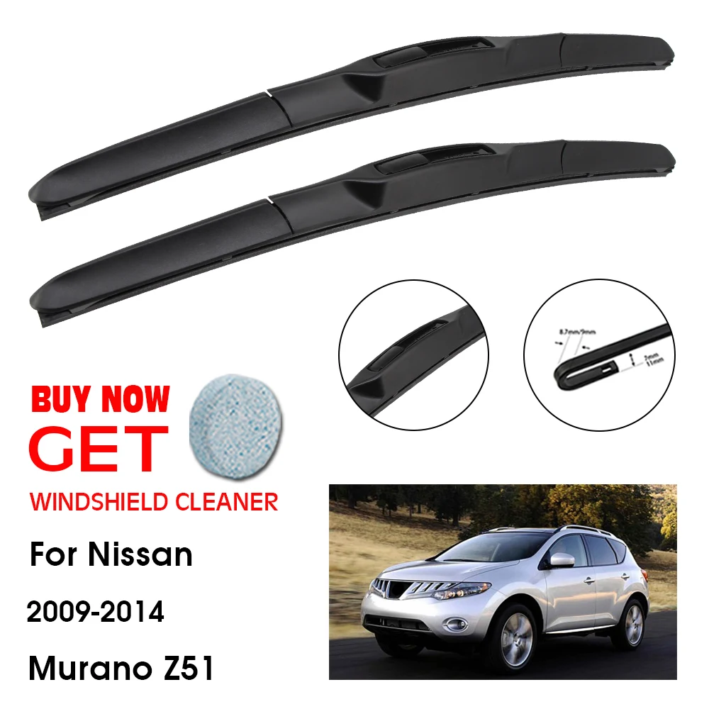 

Car Wiper Blade For Nissan Murano Z51 26"+16" 2009-2014 Front Window Washer Windscreen Windshield Wipers Blades Accessories